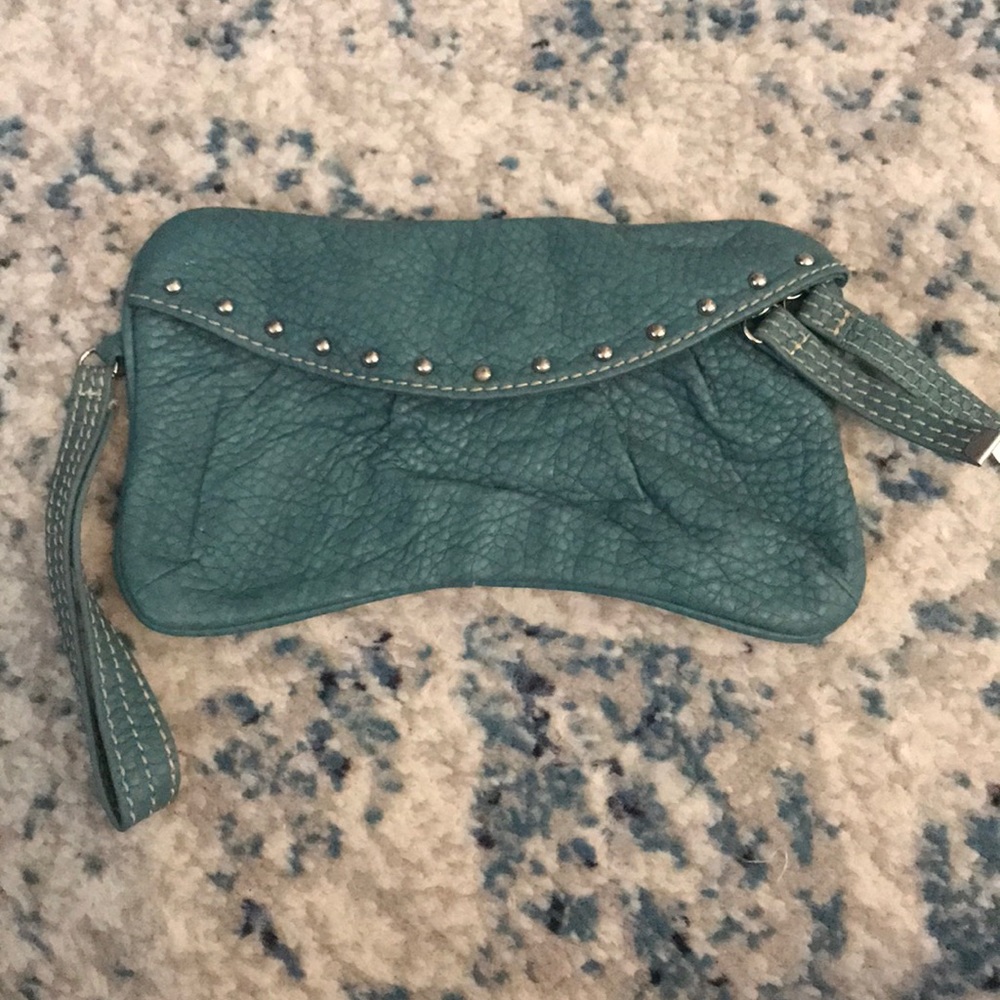 Red by Marc Ecko Teal Wristlet